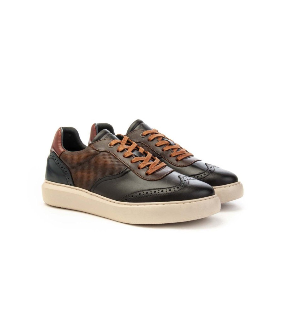 Uomo AMBITIOUS | Ambitious 12474 Sneakers Lacci Uomo Leone Shoes Frosinone Testa Di Moro