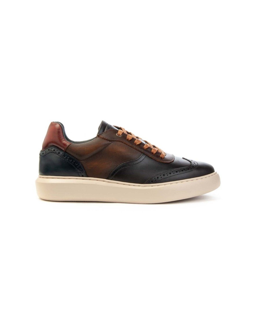 Uomo AMBITIOUS | Ambitious 12474 Sneakers Lacci Uomo Leone Shoes Frosinone Testa Di Moro