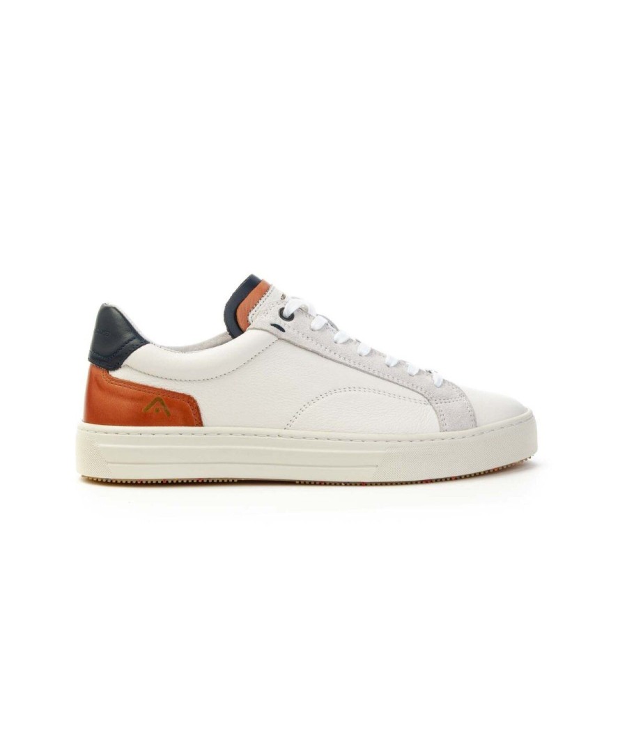 Uomo AMBITIOUS | Ambitious Scarpa Sneakers Uomo 11218 Leoneshoes White/Cognac