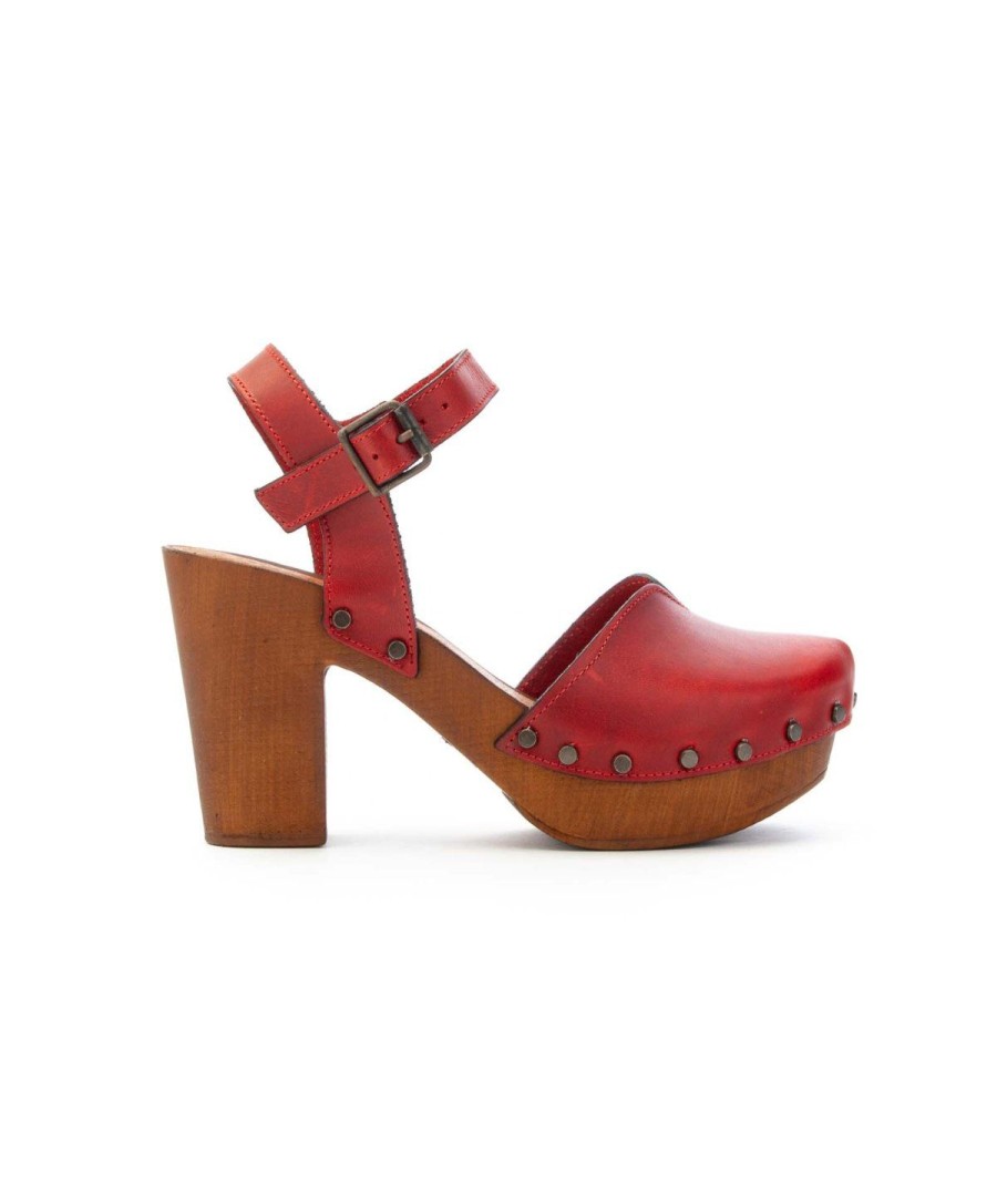 Donna MARRADINI | Marradini 613 Sandalo Cinturino Plateau Leone Shoes Rosso