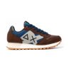 Uomo SUN68 | Sun68 Jaki Bicolor Scarpe Stringate Sneakers Uomo Leone Shoes Navy/Brown