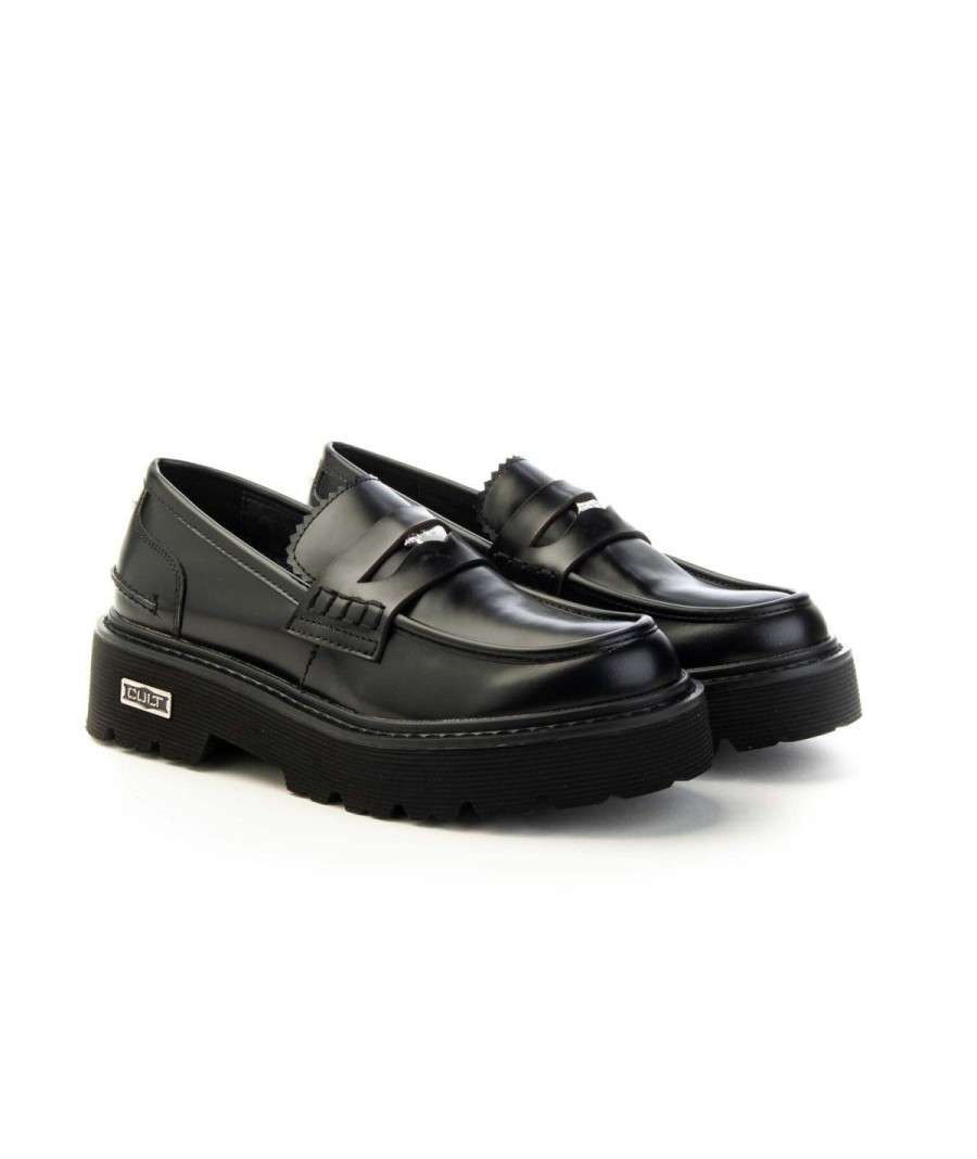 Donna CULT | Cult Clw394700 Mocassino Slash Donna Penny Loafer Leone Shoes Frosinon Black