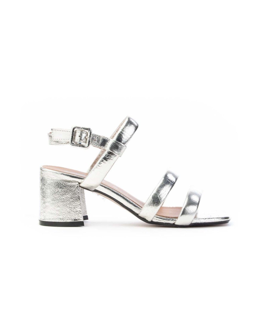 Donna CARMENS | Carmens 49088 Sandalo Tania Embos Listellileone Shoes Silver