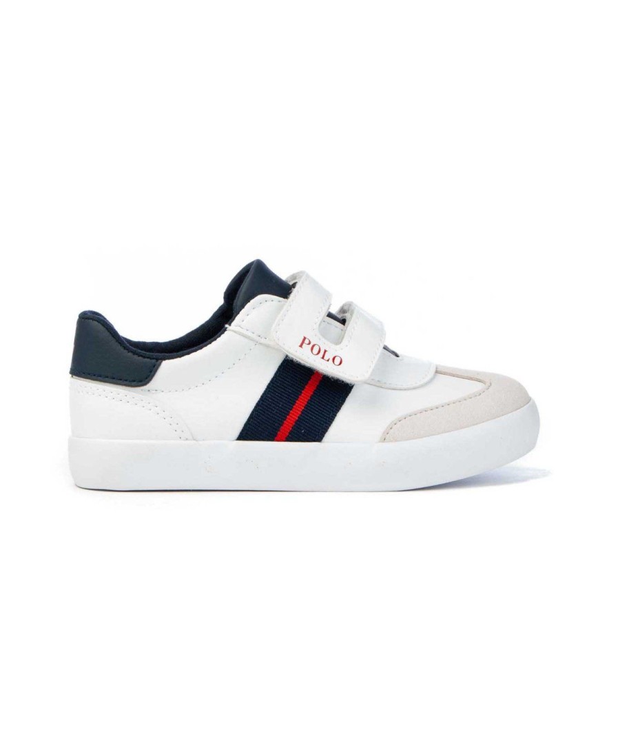 Junior POLO RALPH LAUREN | Sneakers Polacco Rf103194 Niall Ez Ecopelle Leone Shoes White