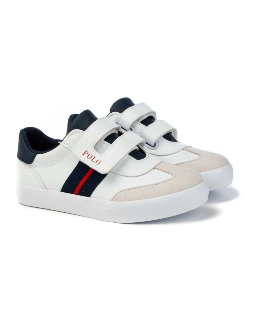 Junior POLO RALPH LAUREN | Sneakers Polacco Rf103194 Niall Ez Ecopelle Leone Shoes White