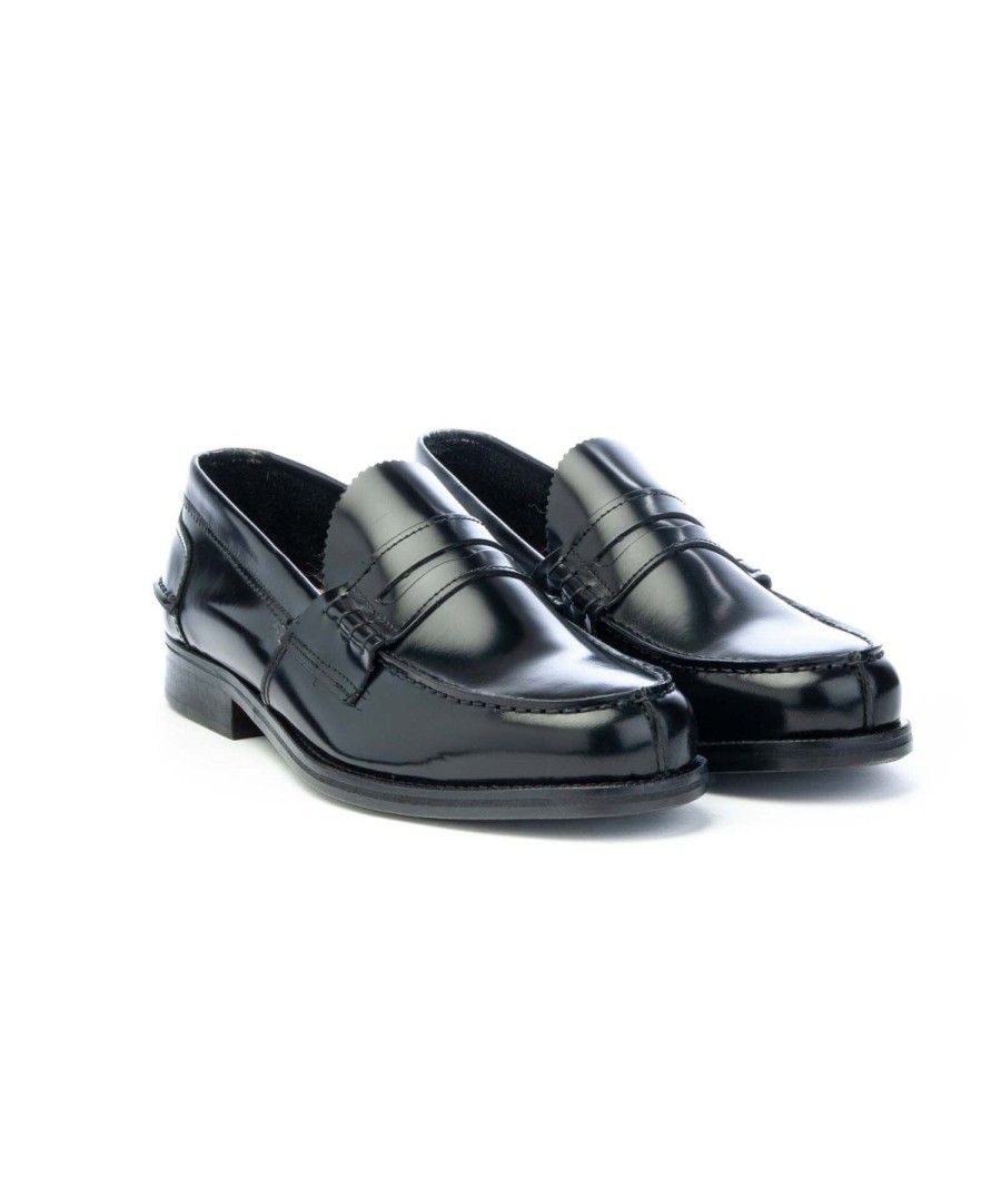 Uomo SAXONE | Saxone 1000 Mocassino Oxford Fondo Cuoio Nero