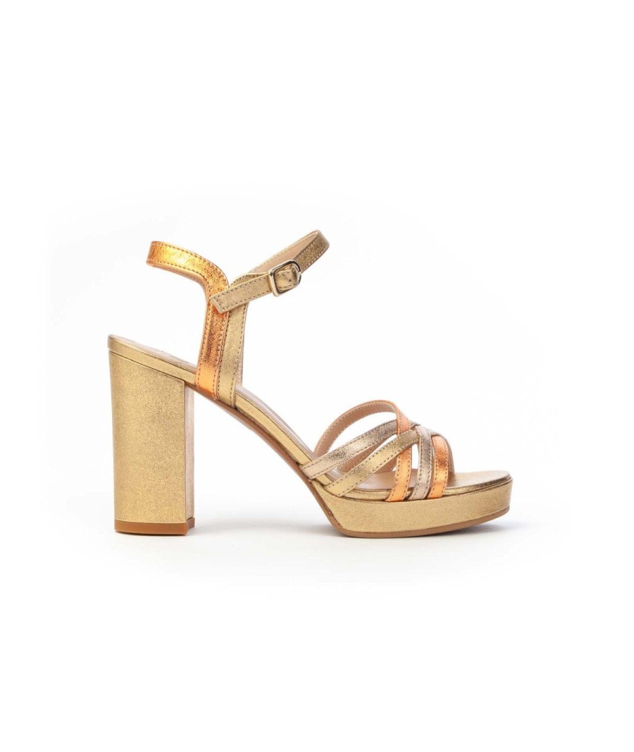 Donna FRANCO RUSSO | Franco Russo 5705 Sandalo Plateau Donnaleone Shoes Multicolor