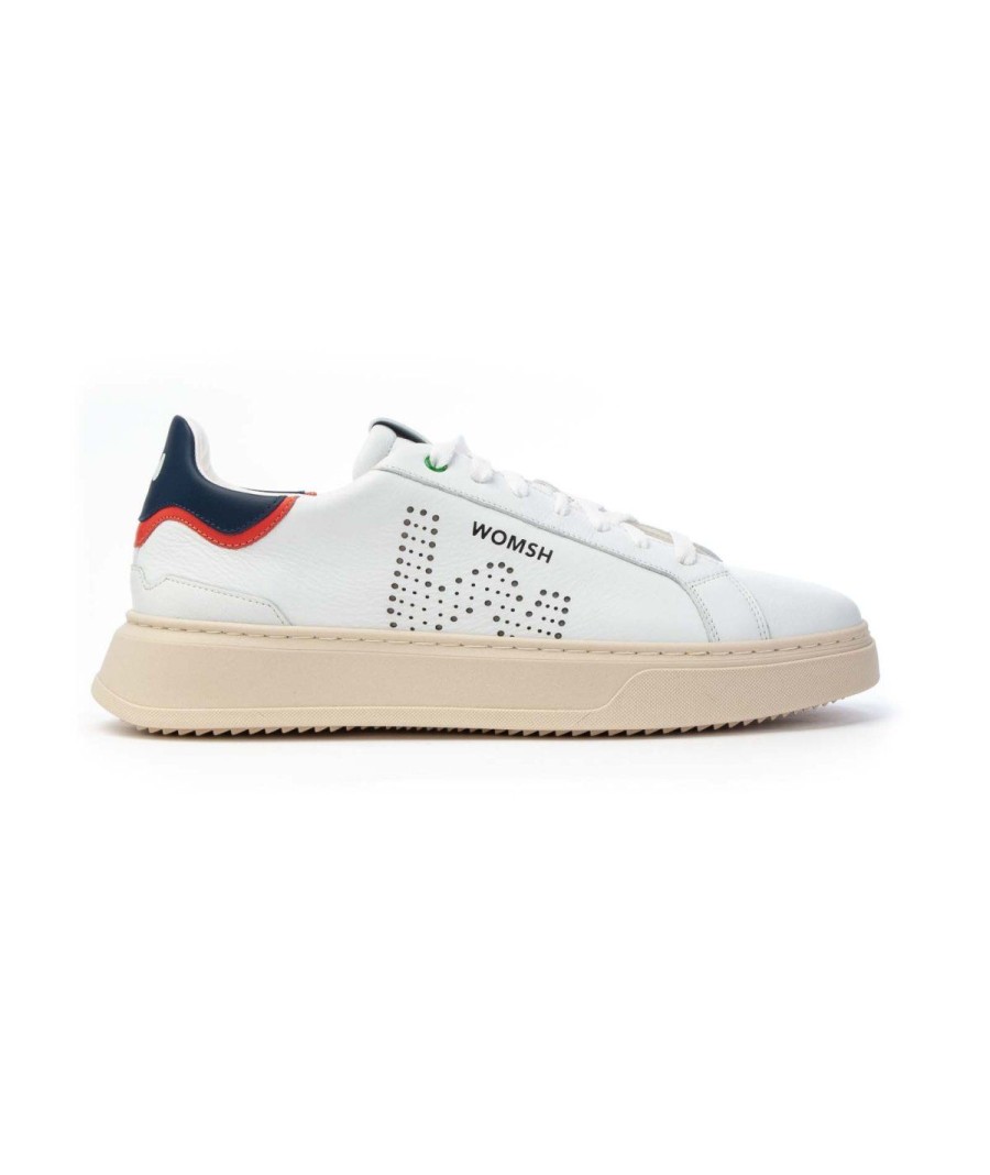 Uomo WOMSH | Womsh Sneakers Lacci Fondo Cassetta White/Blue