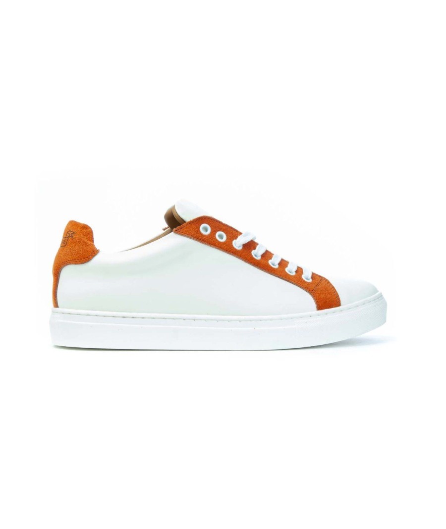 Uomo SAXONE | Saxone 1213 Sneakers Lacci Uomo Arancio