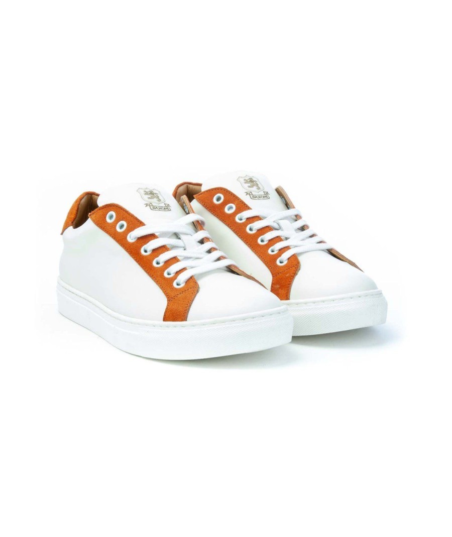 Uomo SAXONE | Saxone 1213 Sneakers Lacci Uomo Arancio