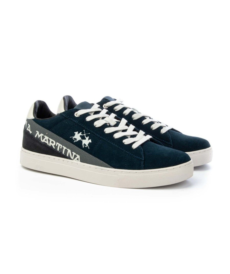 Uomo LA MARTINA | La Martina Sneakers Uomo Lfm212.001.3200 Blu