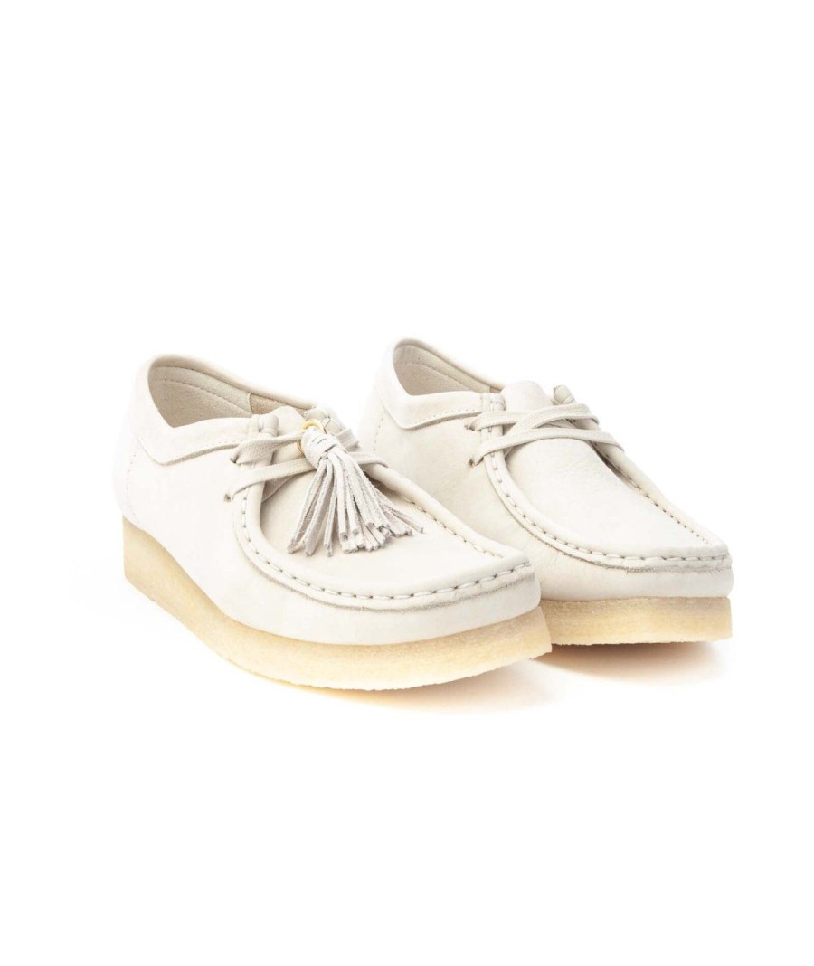 Donna CLARKS | Clarks 165560 Wallabee Woman Leone Shoes White