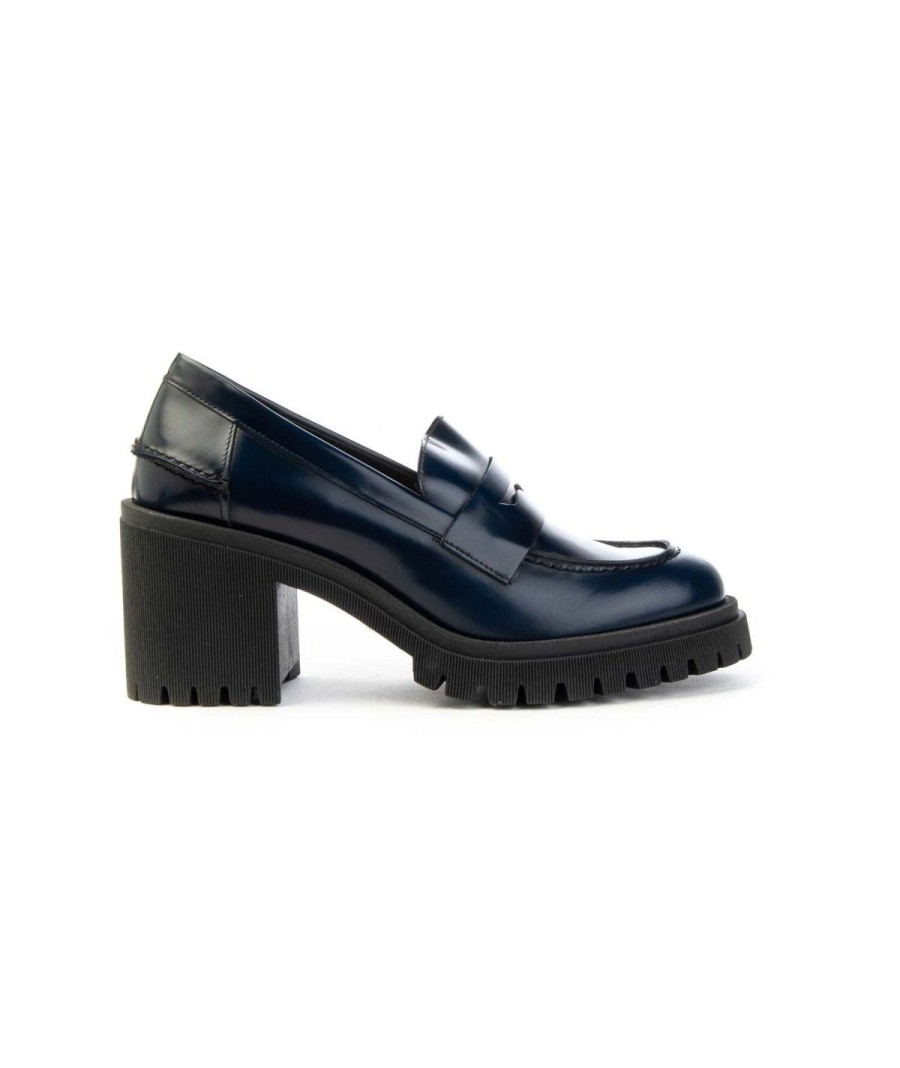 Donna DOMINGA VSL | Vsl 7368 Mocassino Fondo Dentellato Leone Shoes Frosinone Blu