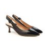 Donna FRANCO RUSSO | Franco Russo 3302S Slingback Tacco 50 Donna Leone Shoes Frosinone Nero