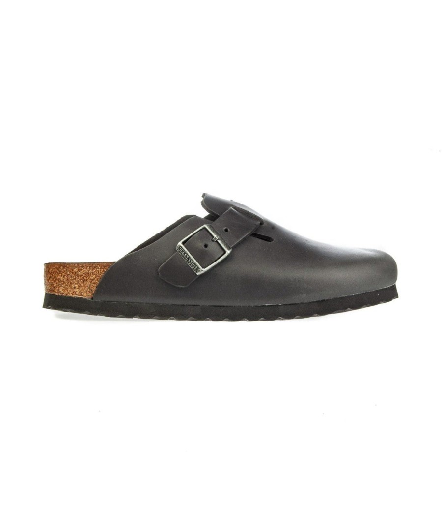 Unisex BIRKENSTOCK | Birkenstock Boston 059463 Sabot Leone Shoes Black