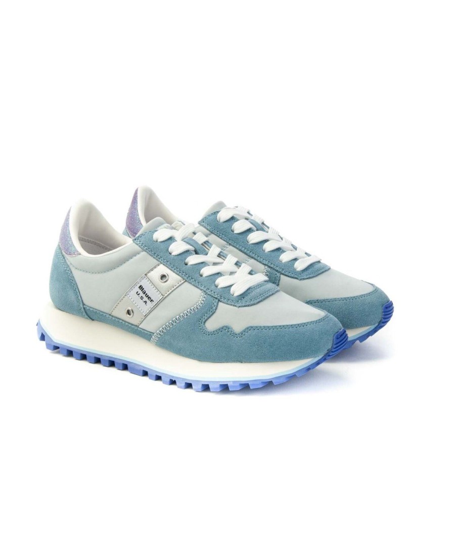 Donna BLAUER | Blauer S4Millen01/Nyg Sneaker Lacci Donna Leoneshoes Frosinone Light Blu