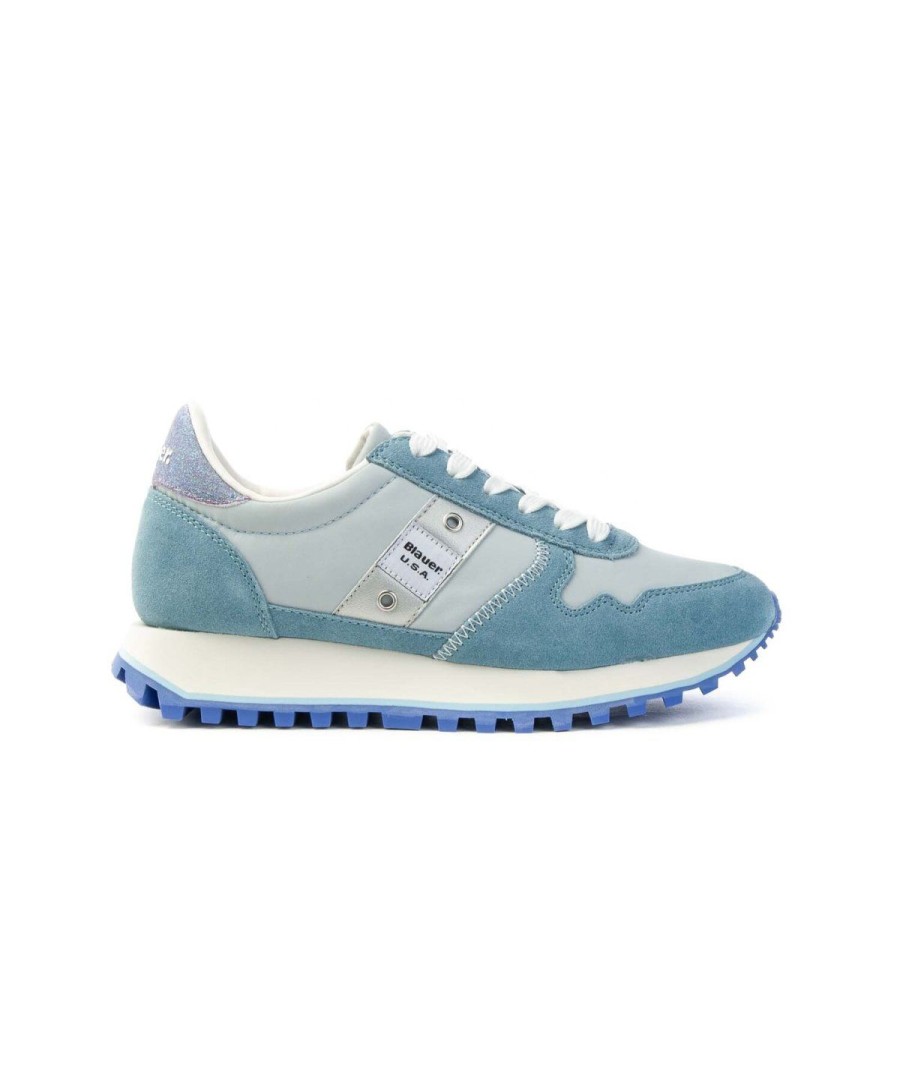 Donna BLAUER | Blauer S4Millen01/Nyg Sneaker Lacci Donna Leoneshoes Frosinone Light Blu