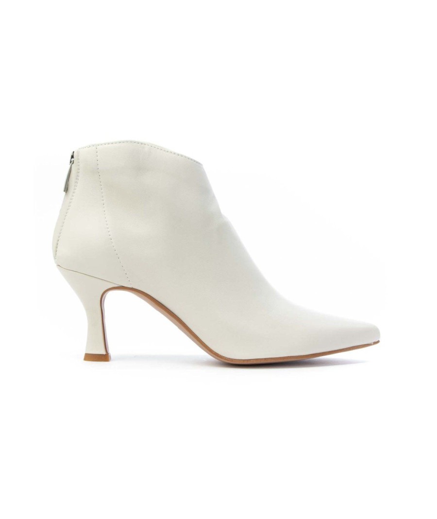 Donna BALIE | Balie 614 Tronchetto Spuntato Tacco 70 Leone Shoes Crema