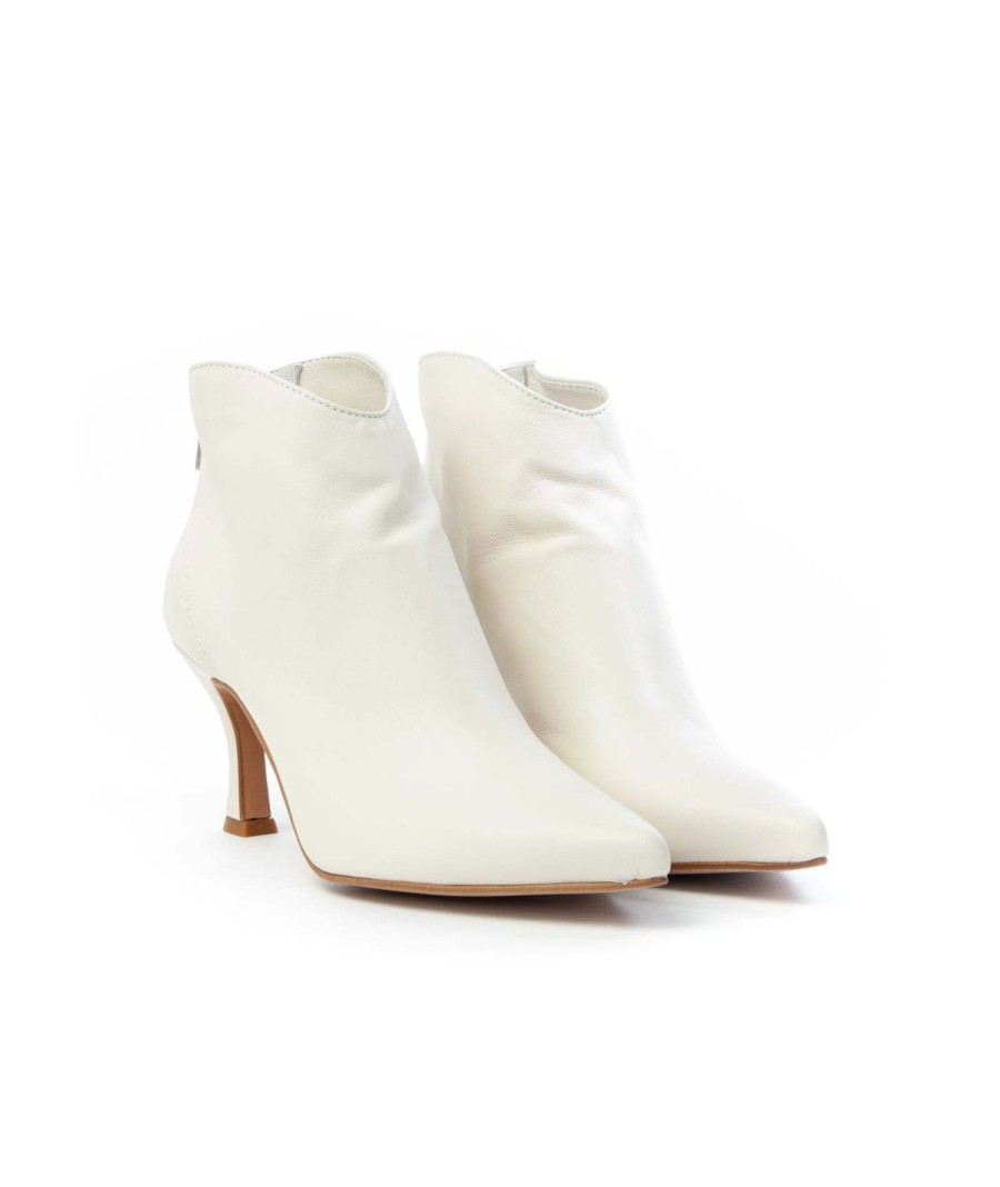 Donna BALIE | Balie 614 Tronchetto Spuntato Tacco 70 Leone Shoes Crema