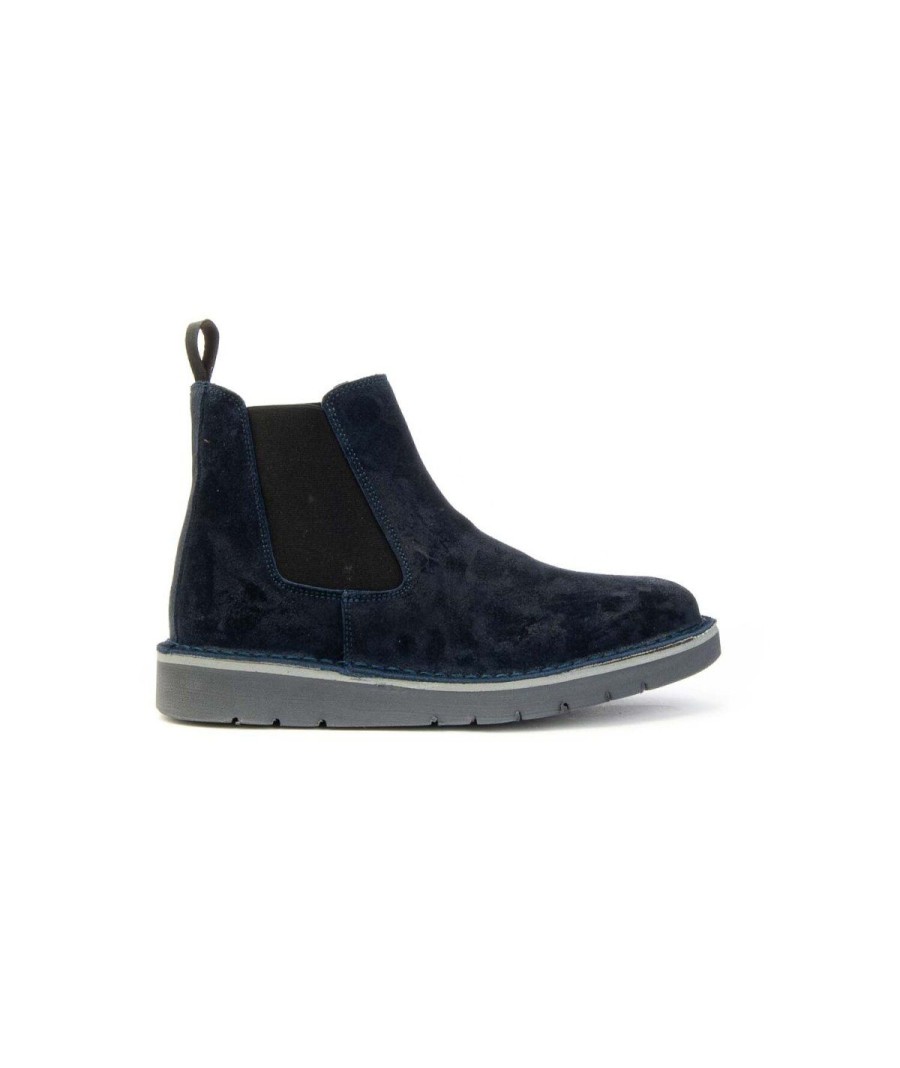 Uomo KEBO | Kebo 010 Oslo Beatles O Chelsea Boots Uomo Leone Shoes Frosinone Blu