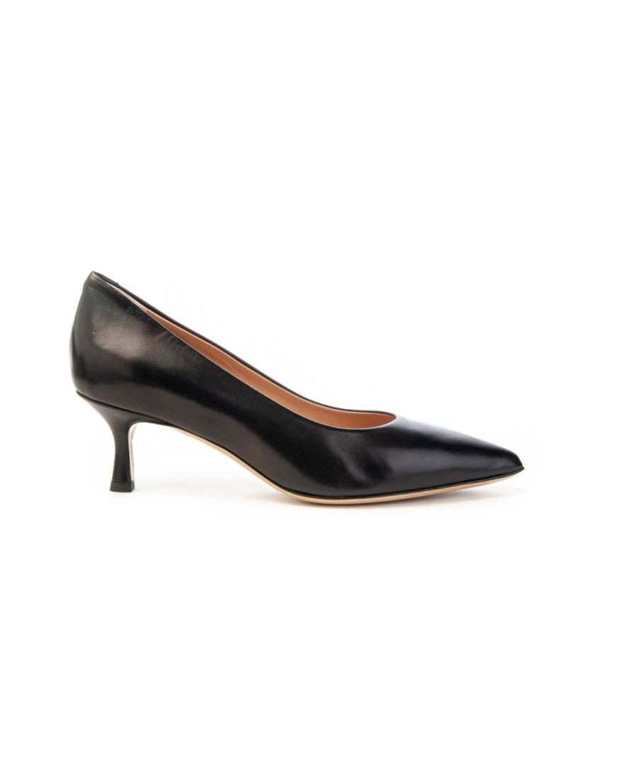 Donna FRANCO RUSSO | Franco Russo 1701S Decolte` Tacco 50 Donna Leone Shoes Frosinone Nero