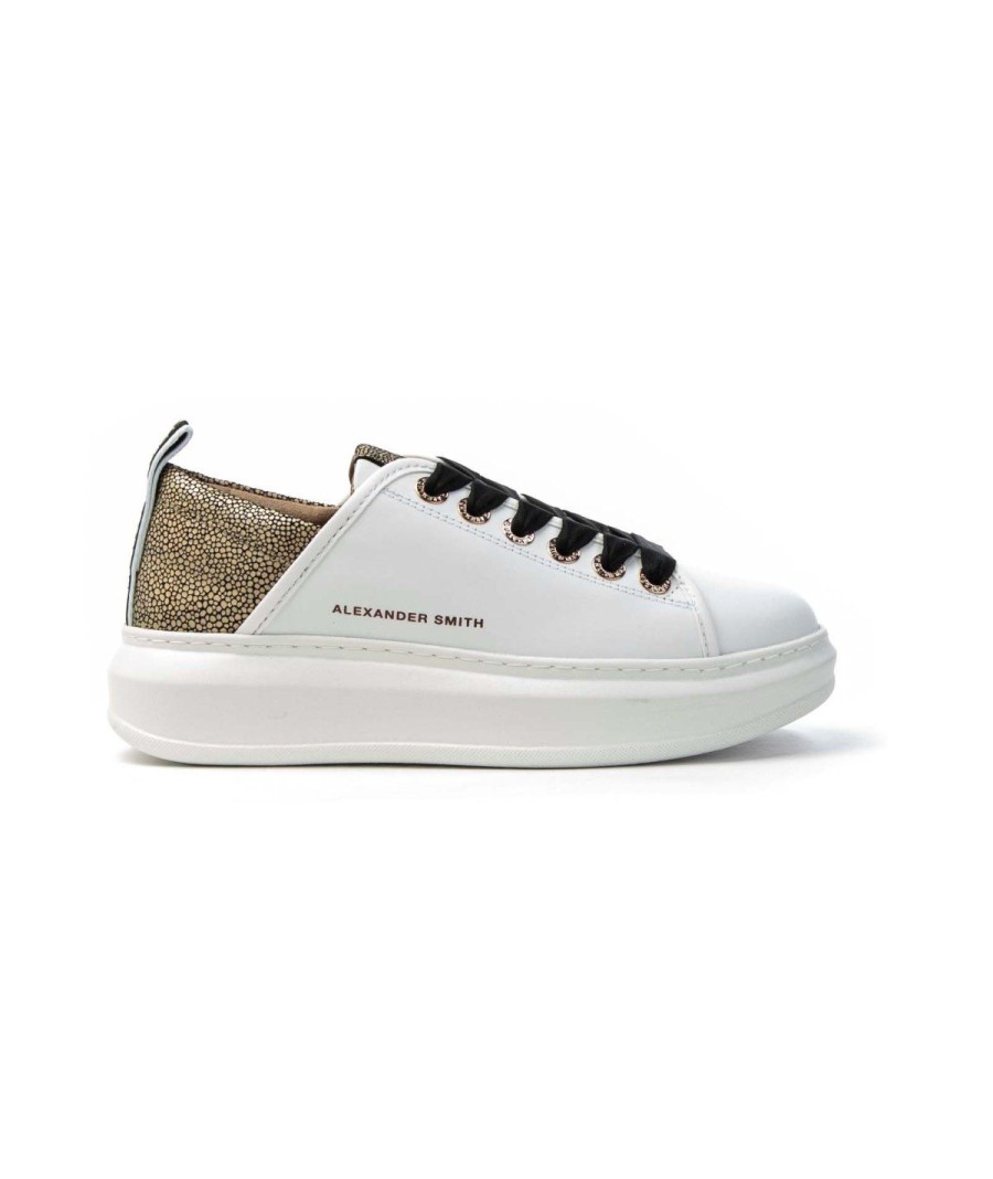 Donna ALEXANDER SMITH | Alexander Smith Scarpe Sneakers Wembley Donna White/Gold