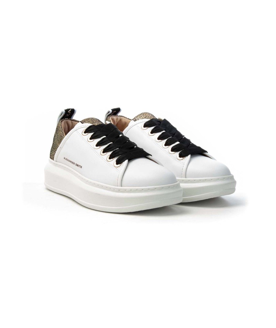 Donna ALEXANDER SMITH | Alexander Smith Scarpe Sneakers Wembley Donna White/Gold