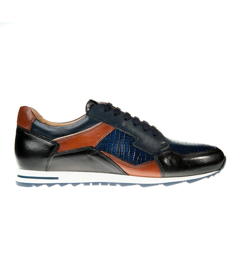 Uomo GALIZIO TORRESI | Galizio Torresi Sneakers Lacci Vit.Tejus Blu Marrone