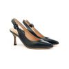 Donna FRANCO RUSSO | Franco Russo 1902S Slingback In Nappa Leone Shoes Frosinone Blu