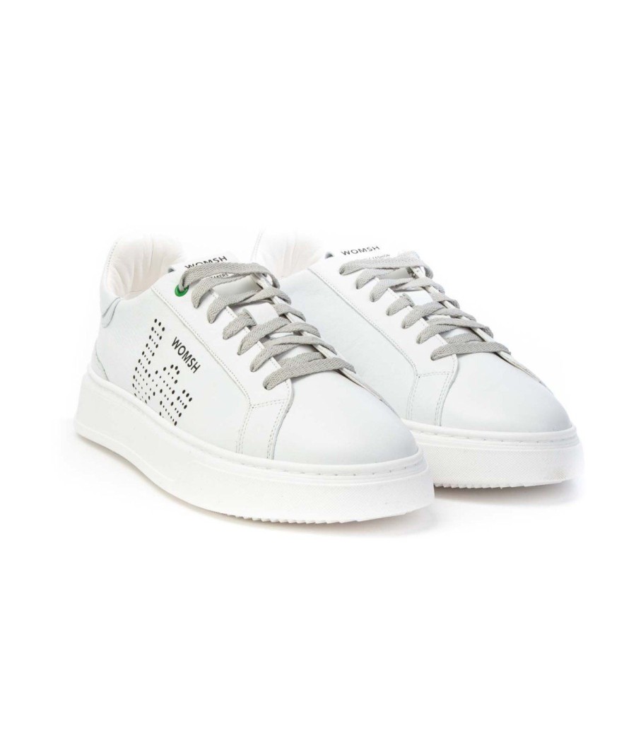 Uomo WOMSH | Womsh Sneakers Lacci Fondo Cassetta Bianco