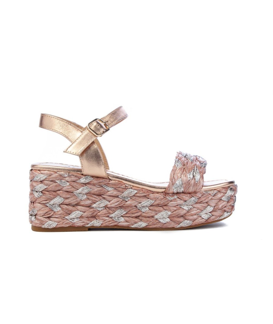 Donna ALMA EN PENA | Alma En Pena Ap673 Sandalo Zeppa Rose Gold