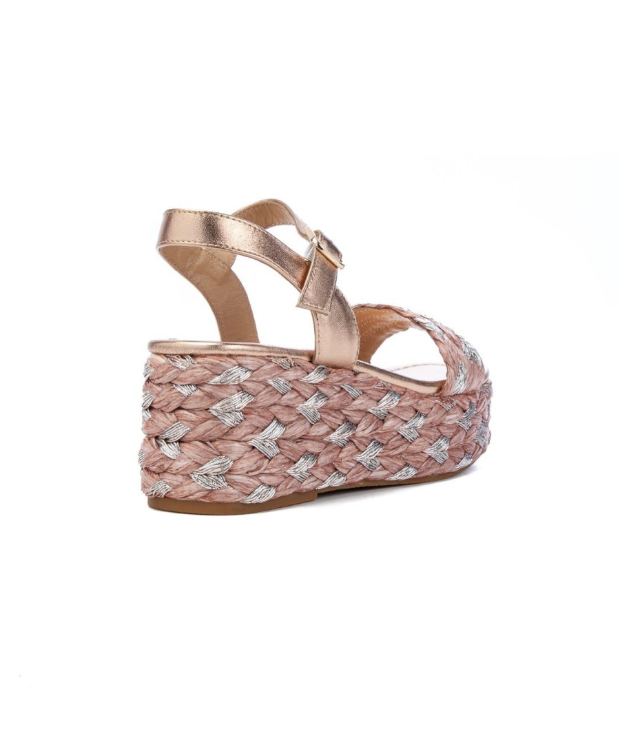 Donna ALMA EN PENA | Alma En Pena Ap673 Sandalo Zeppa Rose Gold