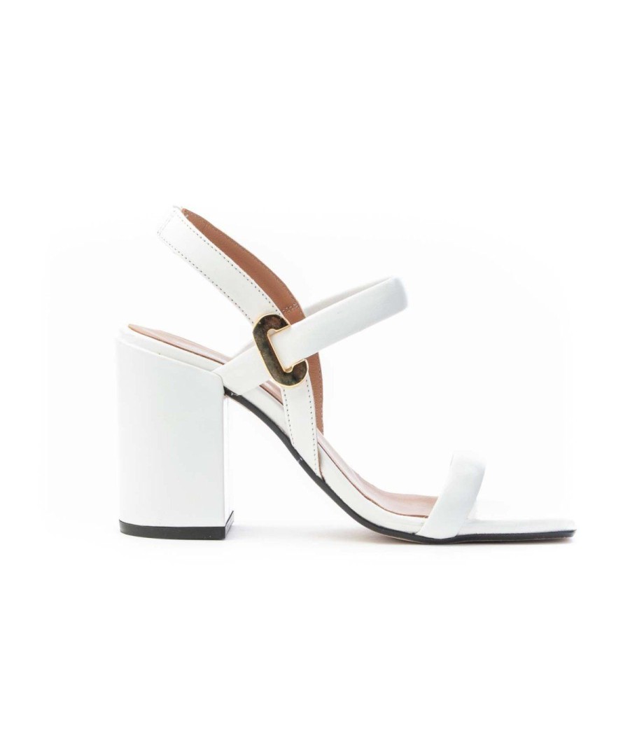 Donna CARMENS | Carmens 49055 Sandalo Nodane Embos Listelli Leone Shoes Bianco