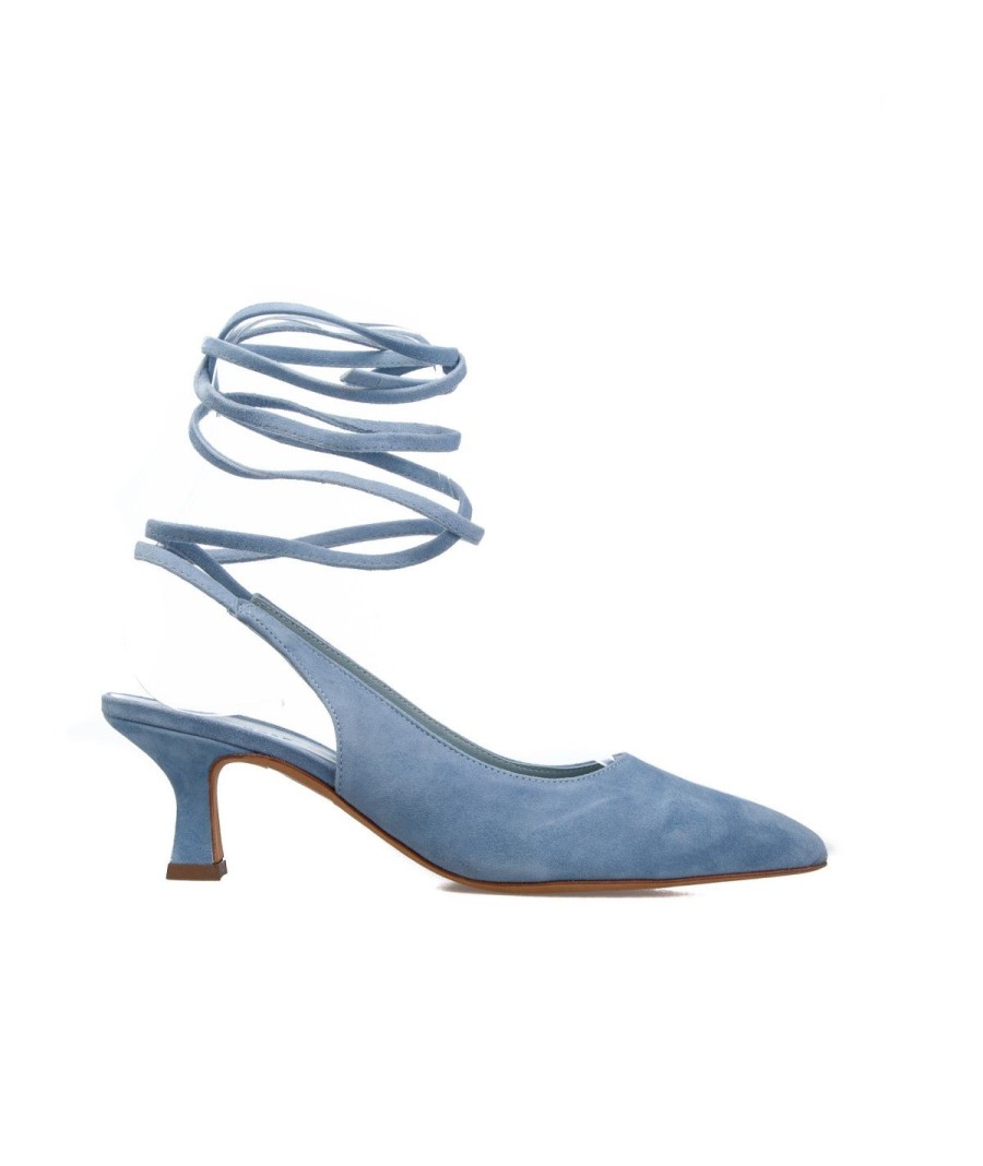 Donna ROBERTO FESTA | Roberto Festa Slingback Camoscio Tacco 5 Jeans