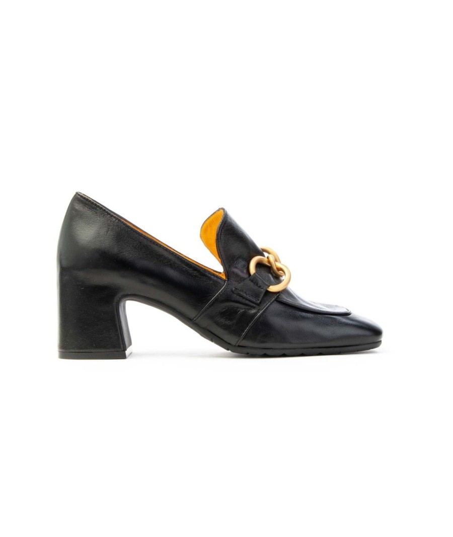 Donna MARA BINI | Mara Bini R260 Mocassino Con Accessorio Catena Nero