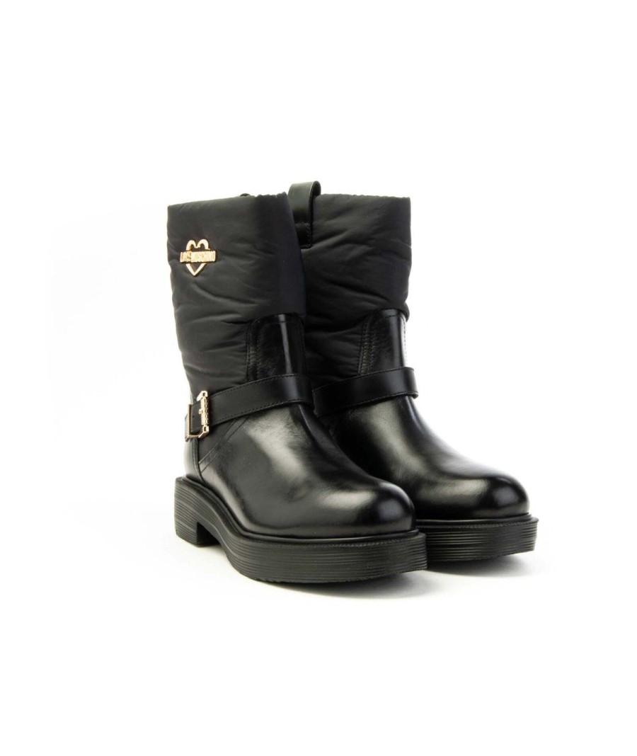 Donna LOVE MOSCHINO | Love Moschino Scarpe Ja24334Gf Biker Donna Nero