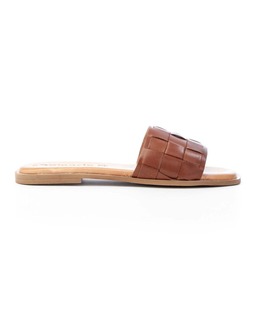 Donna TAMARIS | Tamaris 2712228 Sandalo Fascia Intreccio Cognac