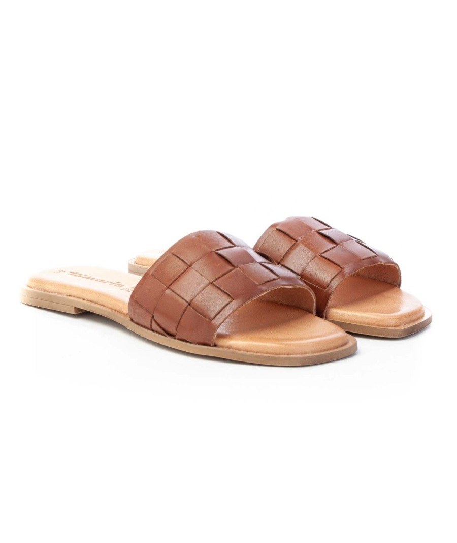 Donna TAMARIS | Tamaris 2712228 Sandalo Fascia Intreccio Cognac