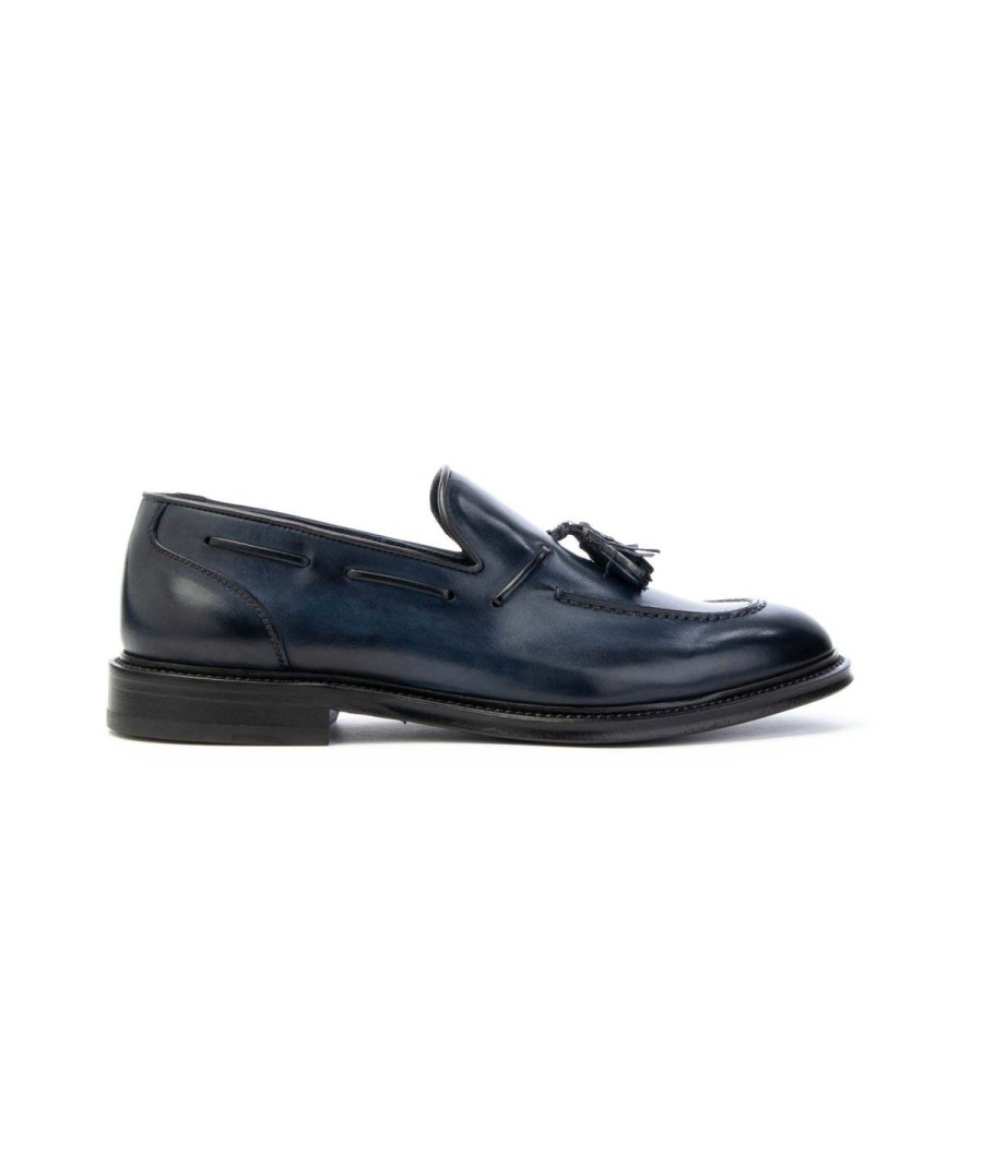 Uomo BRECOS | Brecos 10.049 Mocassino Uomo Nappine Blu