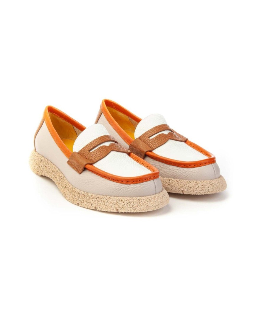 Donna MARA BINI | Mara Bini S146 Mocassino Bicolore Beige