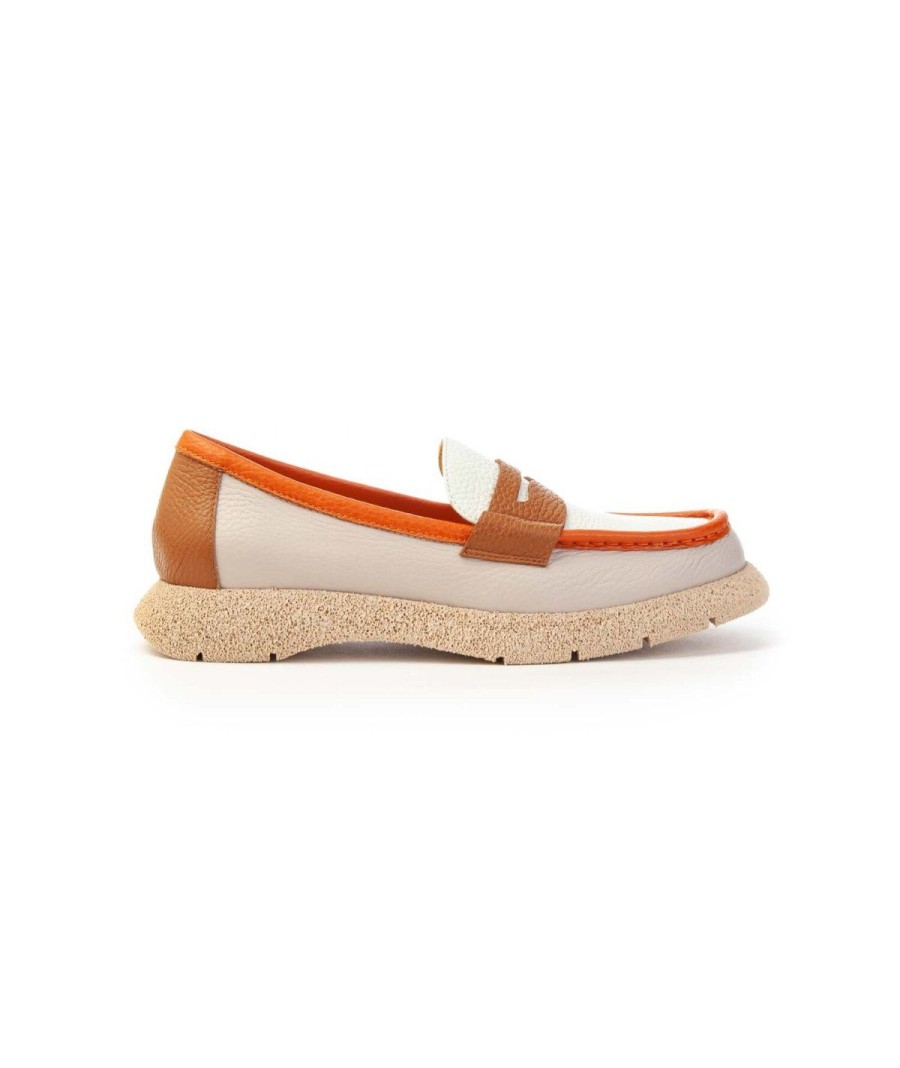 Donna MARA BINI | Mara Bini S146 Mocassino Bicolore Beige