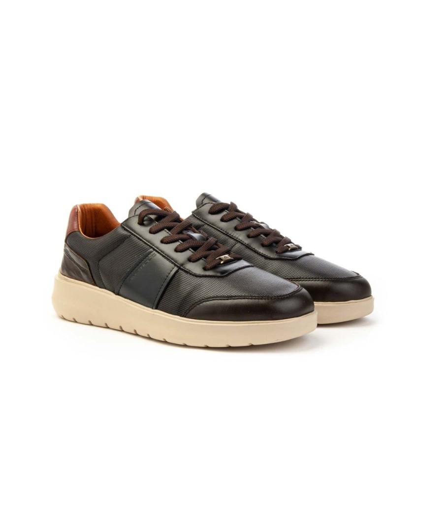 Uomo AMBITIOUS | Ambitiuos 13115 Sneakers Fondo Over Uomo Leone Shoes Frosinone Brown/Navy