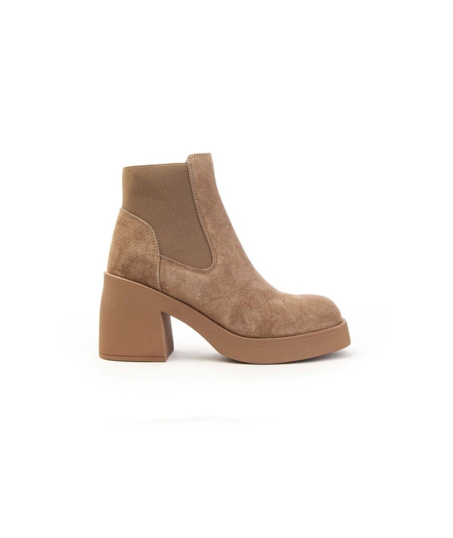 Donna BALIE | Balie`741Suede Chelsea Boot Platform Cocco