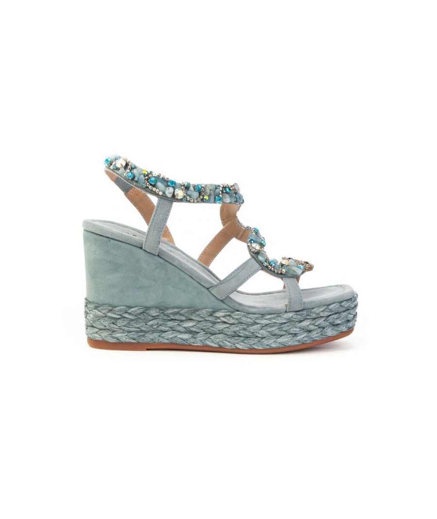 Donna ALMA EN PENA | Alma En Pena V23514 Sandalo Zeppa Leone Shoes Frosinone Sky