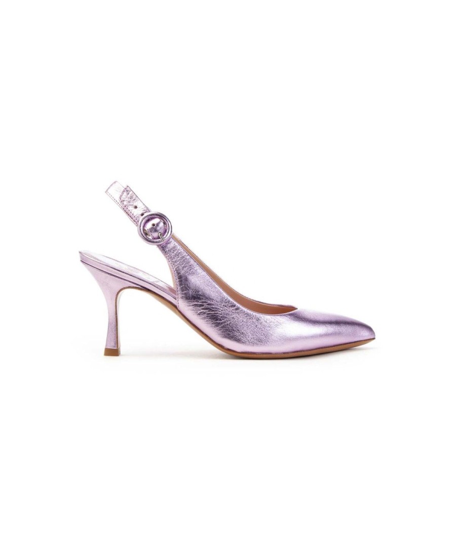 Donna FRANCO RUSSO | Franco Russo 1902S Slingback In Nappa Tacco 70 Donna Lilla