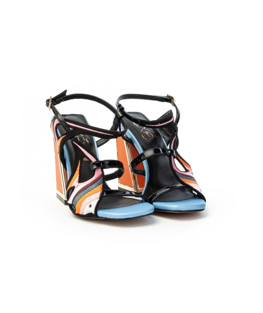 Donna EXE' | Exe 522 Dominic Sandalo Black/Acqua