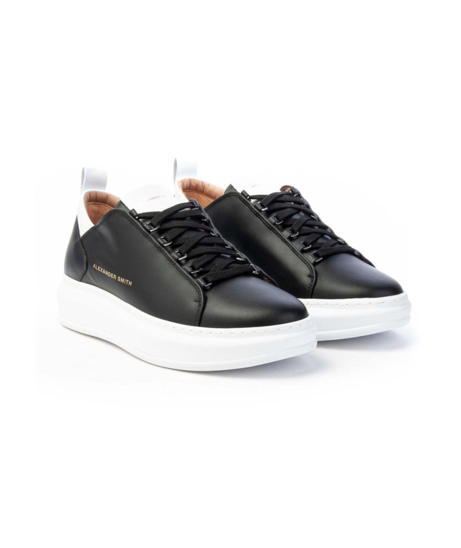 Uomo ALEXANDER SMITH | Alexander Smith Wxuxpbwt Sneakers Uomoleone Shoes Black/White