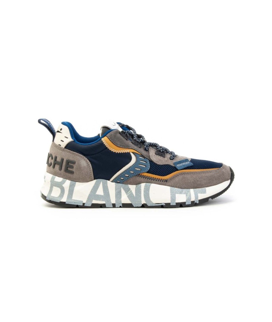 Uomo VOILE BLANCHE | Voile Blanche 2017465052C22 Club01. Sneakers Uomo Leoneshoes Navy/Yellow