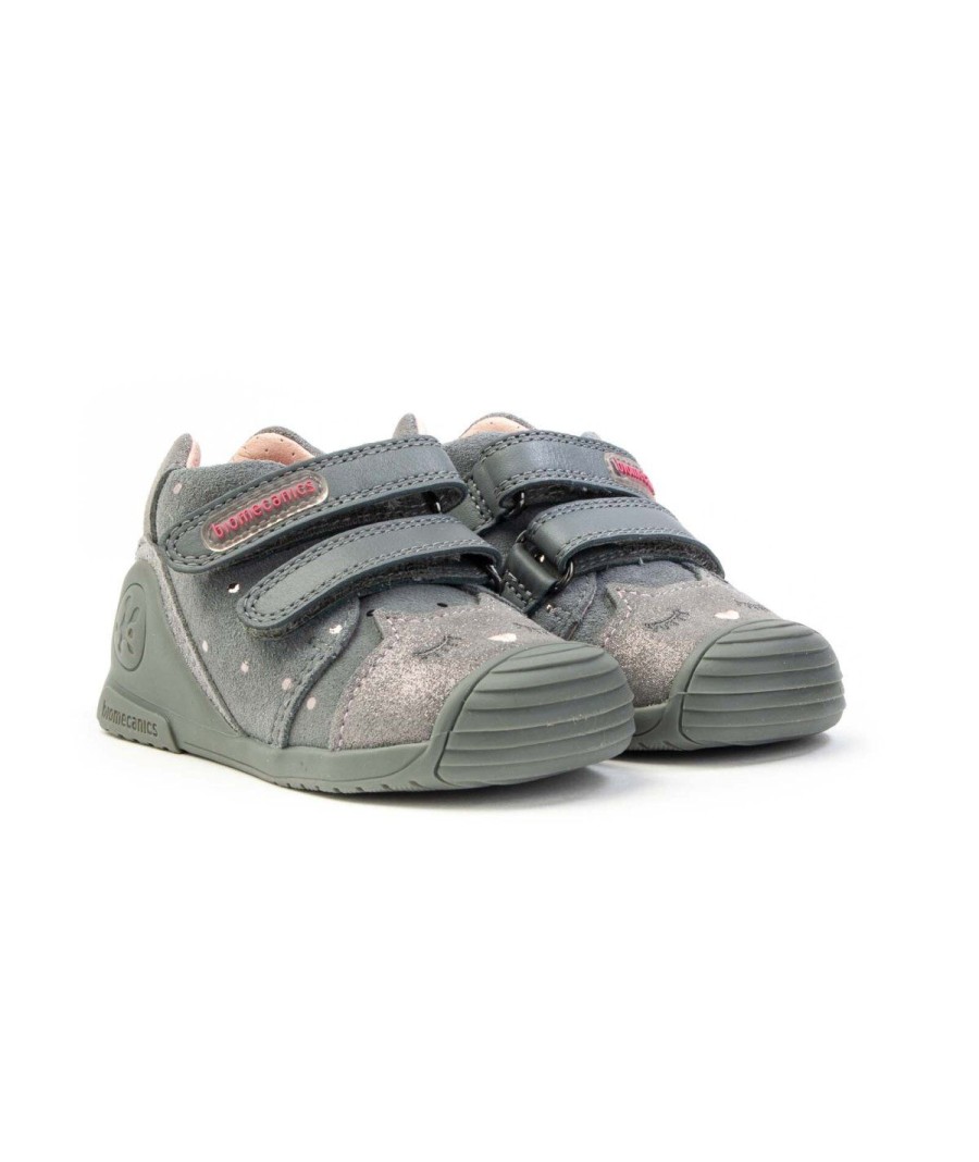 Junior BIOMECANICS | Biomecanics 221106 Polacco Primi Passi Doppio Velcro Grigio