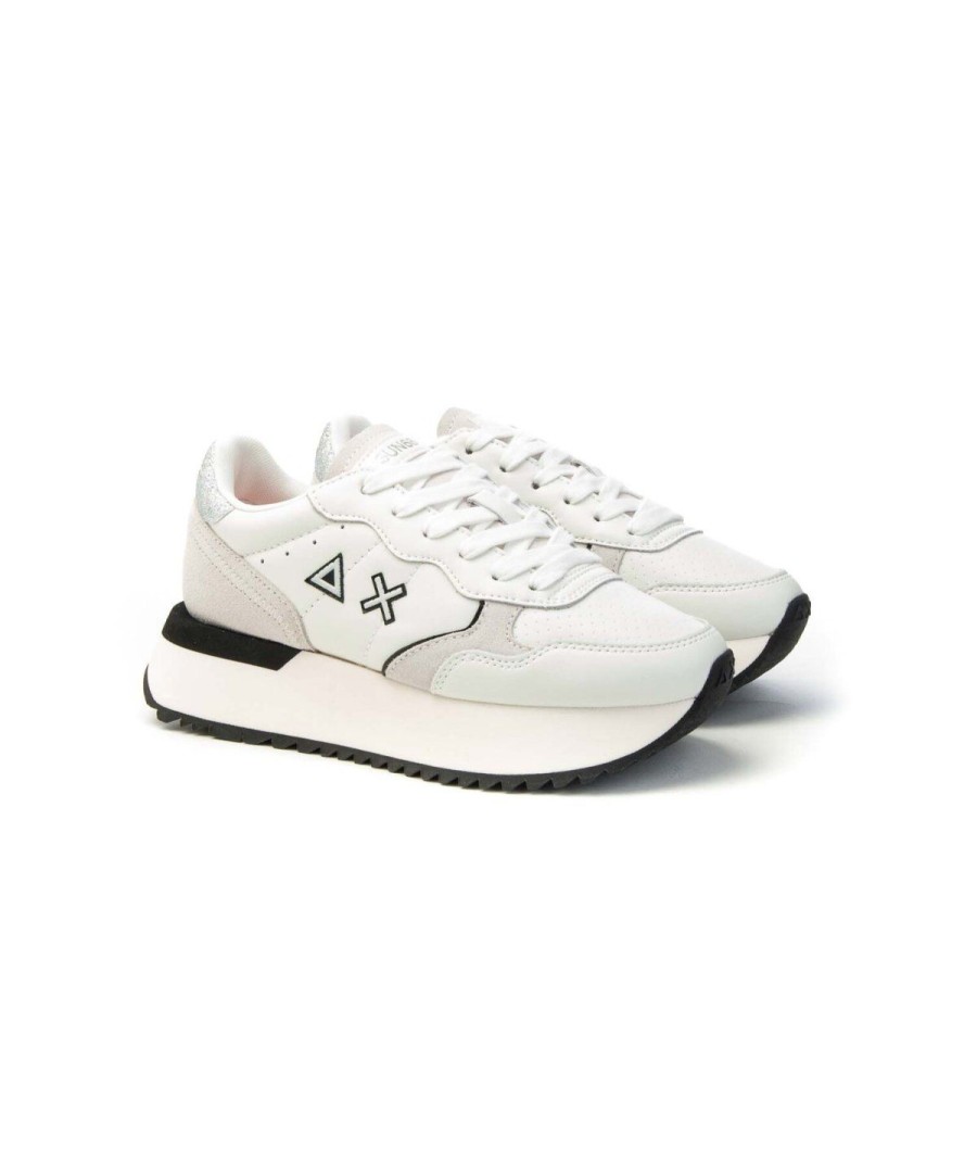 Donna SUN68 | Sun68 Z34207 Big Ally Sneakers Donna Leone Shoes Frosinone Bianco